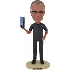 Personalized Doctor bobbleheads with book