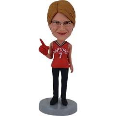 Canada bobblehead Custom with Toronto Raptors jersey