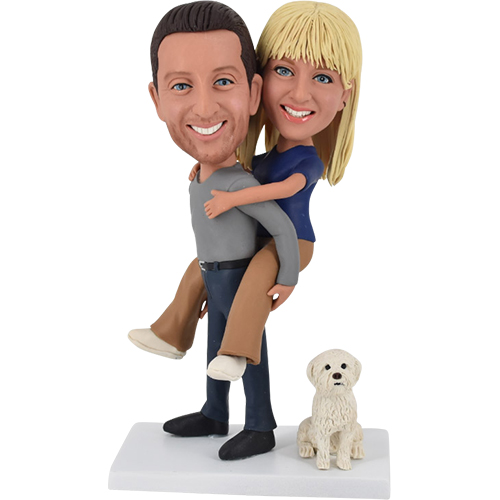 Double Bobbleheads with dog