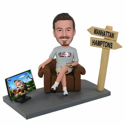 Custom bobblehead with sandwich and TV