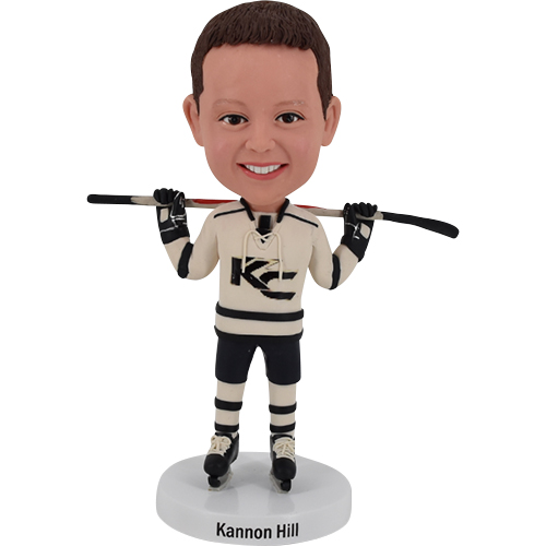 Personalized hockey bobblehead for kids