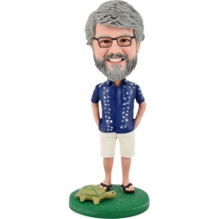 Casual bobblehead with tortoise turtle