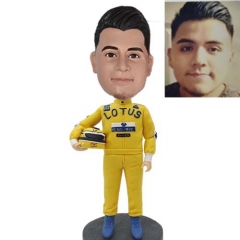 Bobblehead custom racing car driver