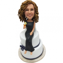 Sitting Bobblehead Cake Topper Birthday