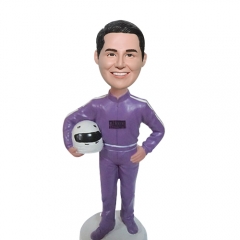 Personalized Bobblehead custom racing car driver