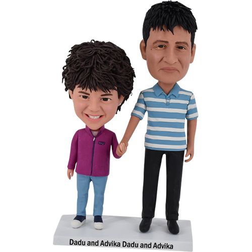 Father's day Gift Bobble Head Dolls Dad and Son