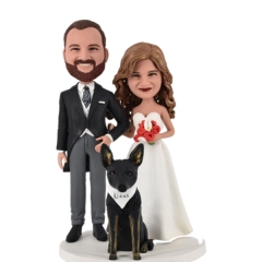 Custom wedding bobbleheads cake toppers from photo