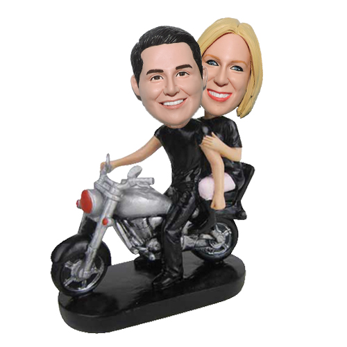 Couple on Harley Davidson bobbleheads