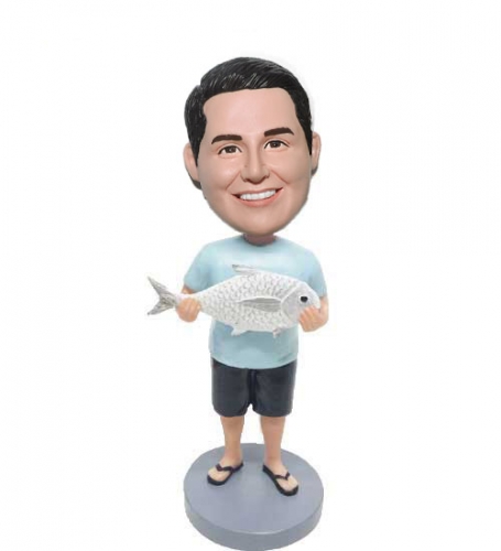 Bobblehead big catch fisherman