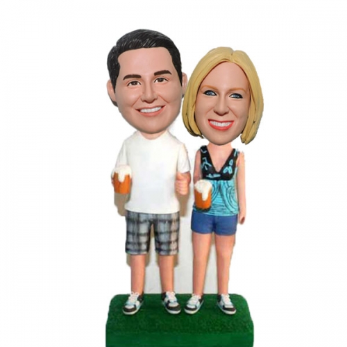 Beer Couple Bobbleheads