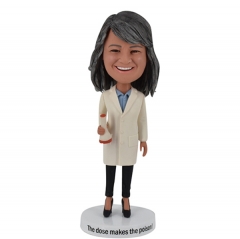Bobblehead Scientist with Flask