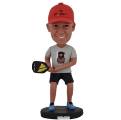 Custom male pickleball bobbleheads