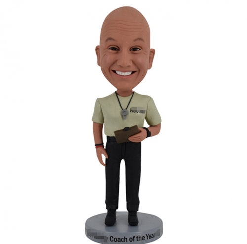 Custom Bobbleheads Coach /referee with Clipboard