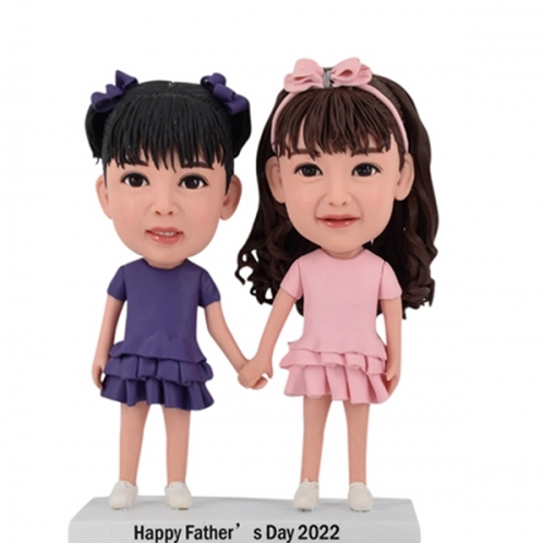 Father's day Gift Bobble Head Dolls Sisters