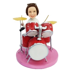 Bobble Head Female Drummer Custom