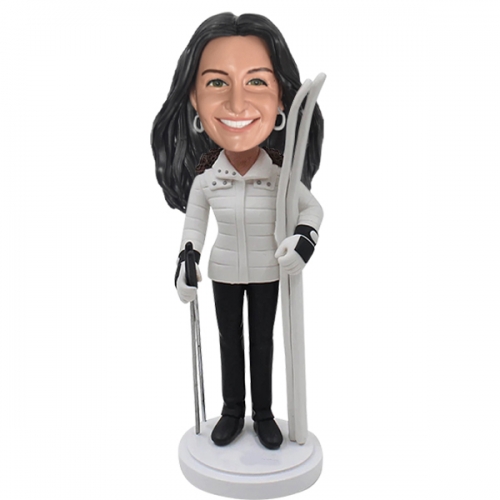 Custom Skiing Bobble Head Female