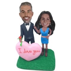 Custom Couple Bobbleheads for Valentine's Day