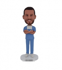 Male Doctor Bobblehead personalized