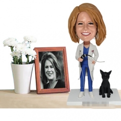 Customized Doctor Bobblehead with dog