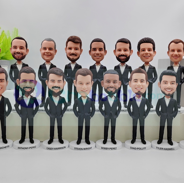 Bulk bobbleheads wedding groomsmen and bridesmaid