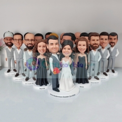 Bulk bobbleheads wedding groomsmen and bridesmaid