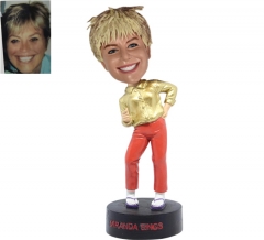 Custom Bobblehead with gold shirt