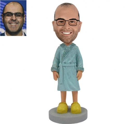 Custom Bobblehead in bathing robe