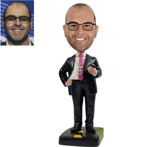 Custom Boss Bobblehead with dollar