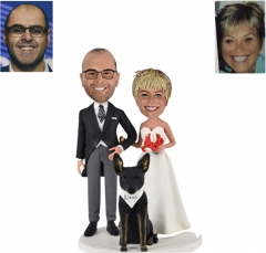 Custom wedding bobbleheads cake toppers from photo