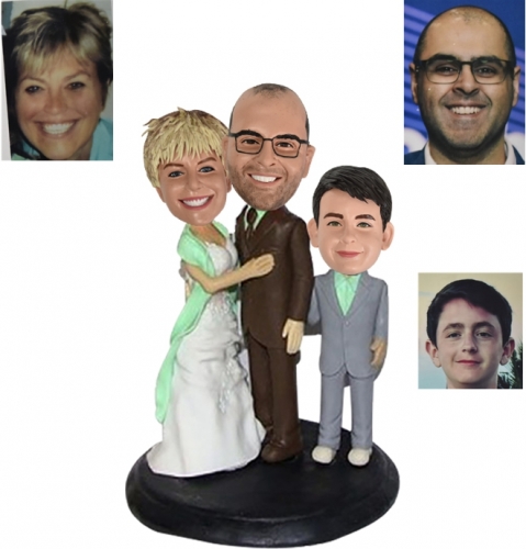 Custom Bobbleheads Wedding with Kids