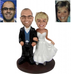 Design your own wedding bobbleheads cake topper