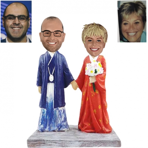 Wedding Bobbleheads Japanese Kimono