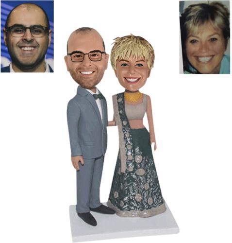 Custom Wedding Bobbleheads Indian Bride