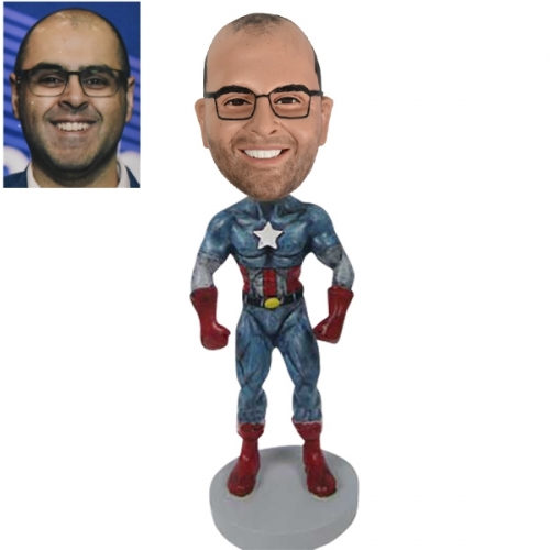 Custom Captain America bobblehead action figure