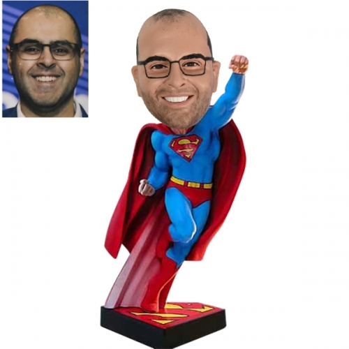 Custom Bobble Head Superman with cape