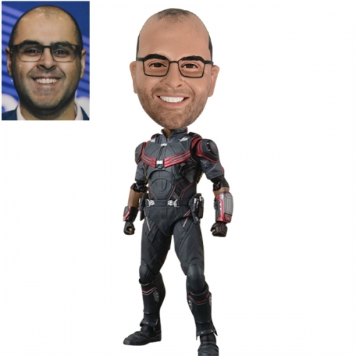 Falcon Bobblehead action figure with real face