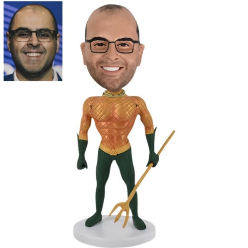 Aquaman Bobblehead action figure looks like you