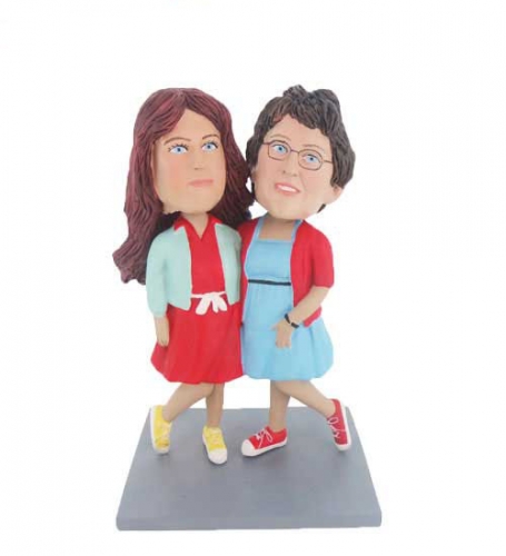 Mother's day Custom bobble head Mother and Daughter