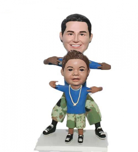 Personalized bobbleheads Dad and Son