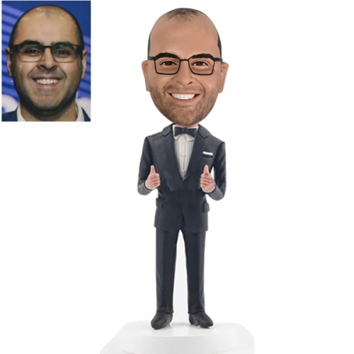 Custom made groomsman bobble head