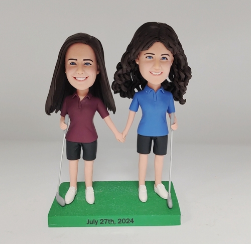 Double Female Custom bobblehead for Best friends