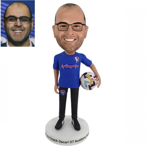 Personalized soccer Bobblehead coach gift