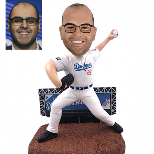 Custom bobbleheads Dodgers Baseball Pitcher