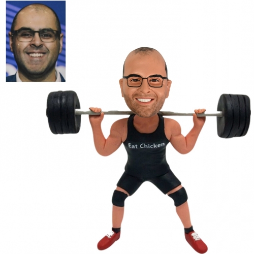 Custom Bobblehead weightlifting weightlifter