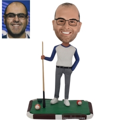 Custom Billiard Ball Bobblehead Player