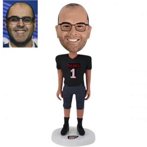 Custom Bobblehead football player