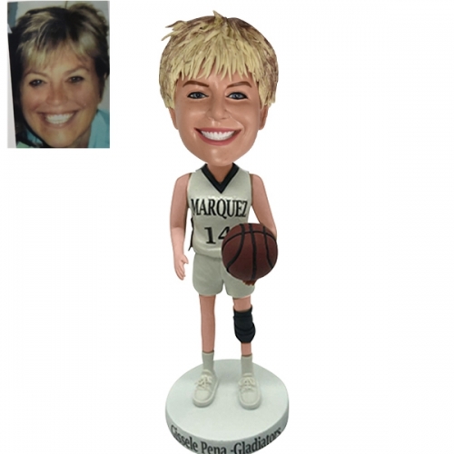 Female Bobblehead Personalized Basketball Player
