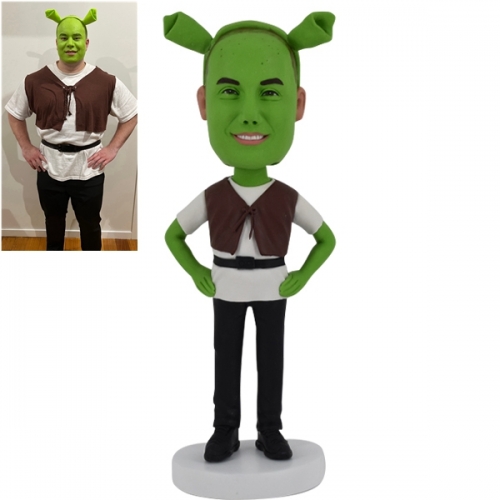 Custom Bobblehead with Green Shrek face