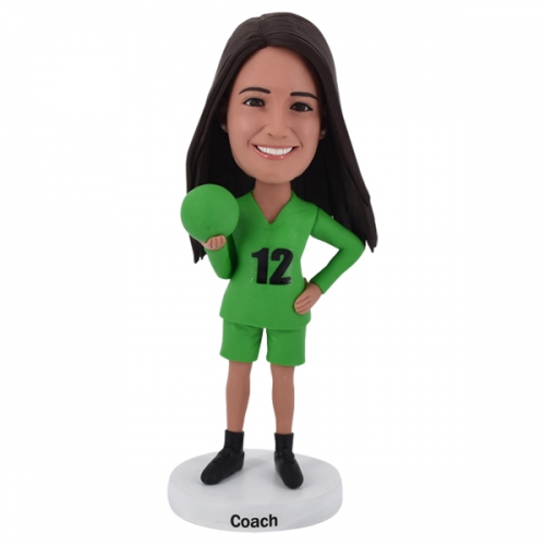 Volleyball Coach Bobblehead personalized