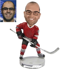 Personalized hockey bobblehead